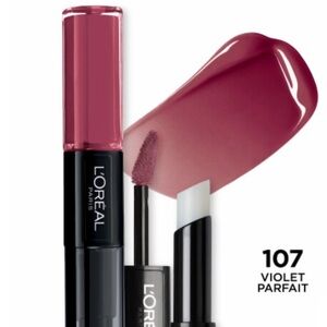 L'Oreal Paris Infallible Pro Last 2 Step Lipstick, 107 Violet Parfait